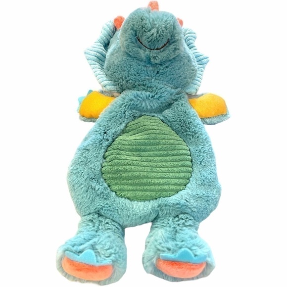 MARY Meyer Pebblesaurus Lovey Blue Triceratops Dinosaur Plush Security Blanket - Picture 4 of 11